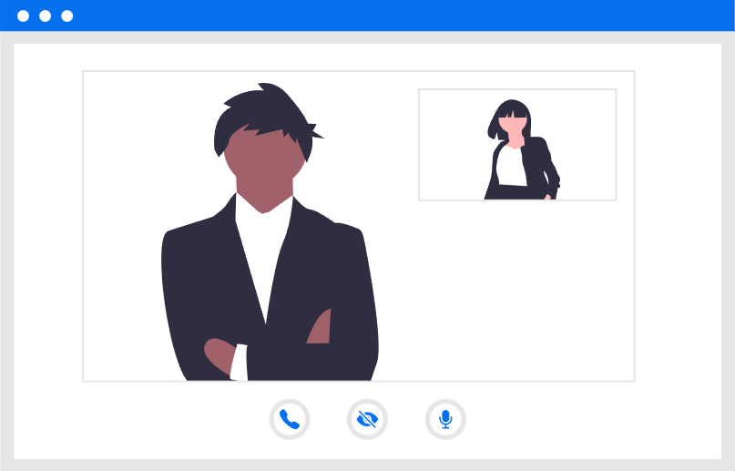 Video call between two people